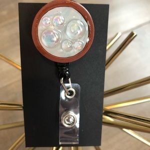 Retractable Nametag Badge Holder Lanyard Handmade